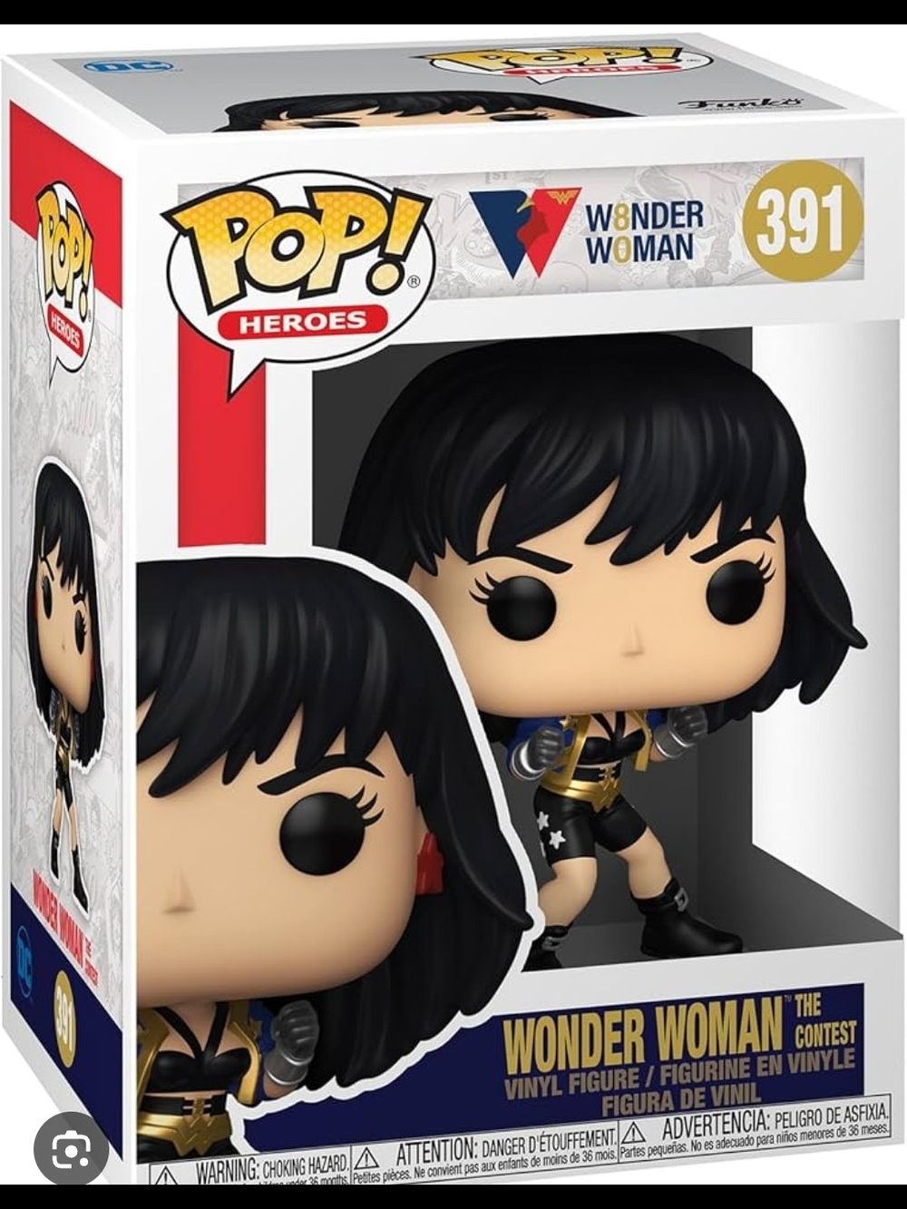 Funko Wonder Woman Pop! Vinyl - Black, Gold & Blue Accents #391